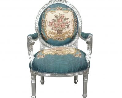 fauteuil louis xvi royal blue