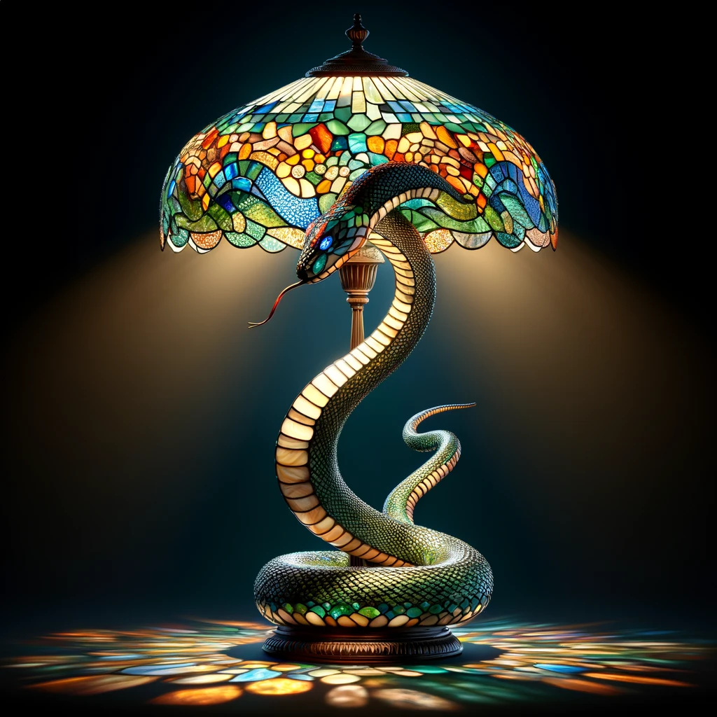 Une danse de lumière et d'ombre, évoquant la beauté envoûtante du serpent.
